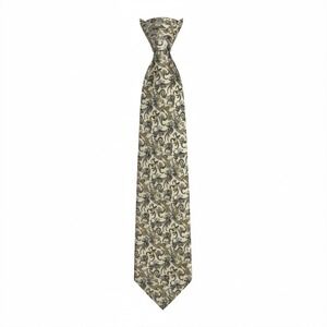 Salvatore Ferragamo Silk Tie Paisley Bird Pattern Blue Brown Yellow Men's Luxury